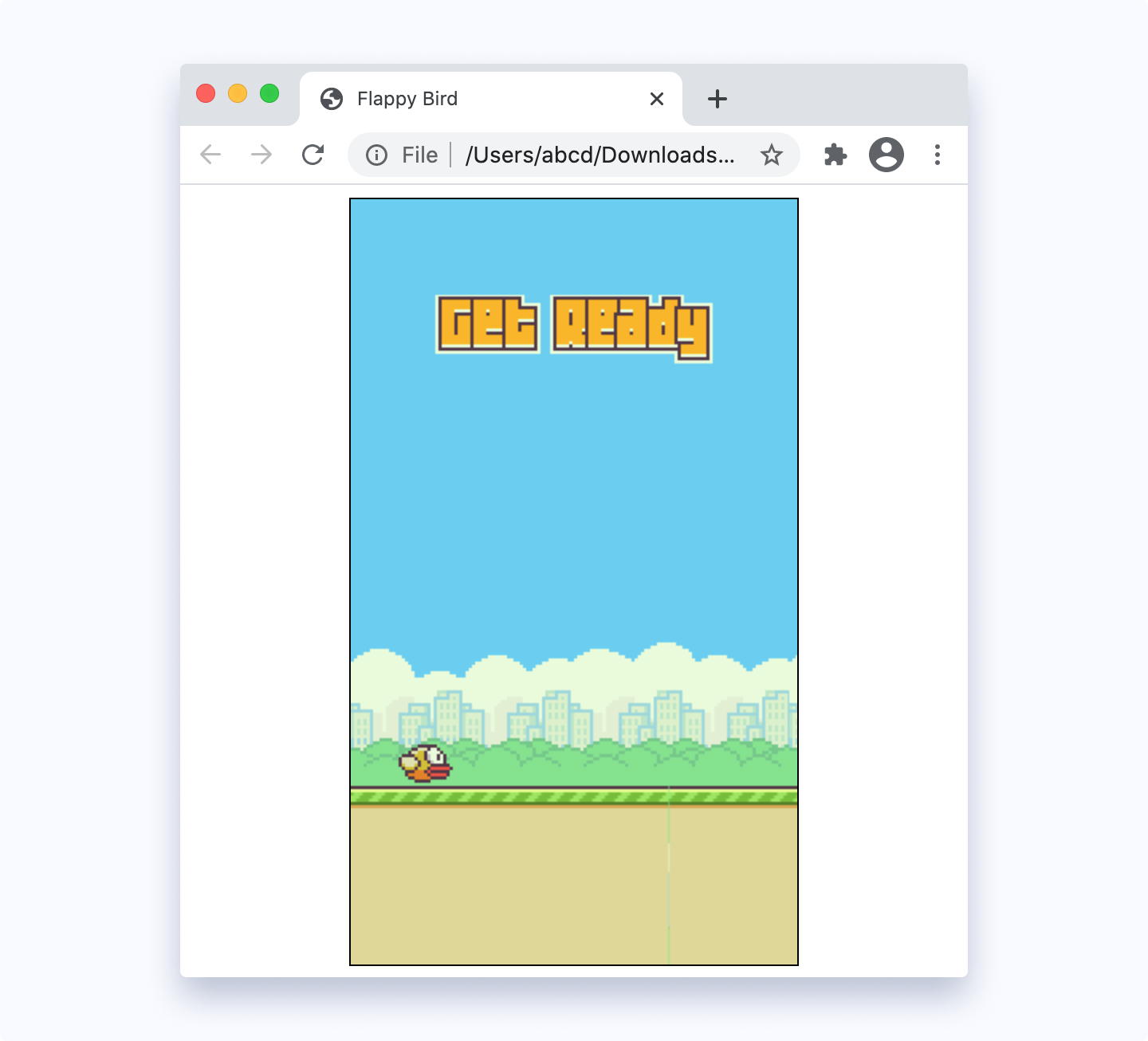 Example of a game created in JS